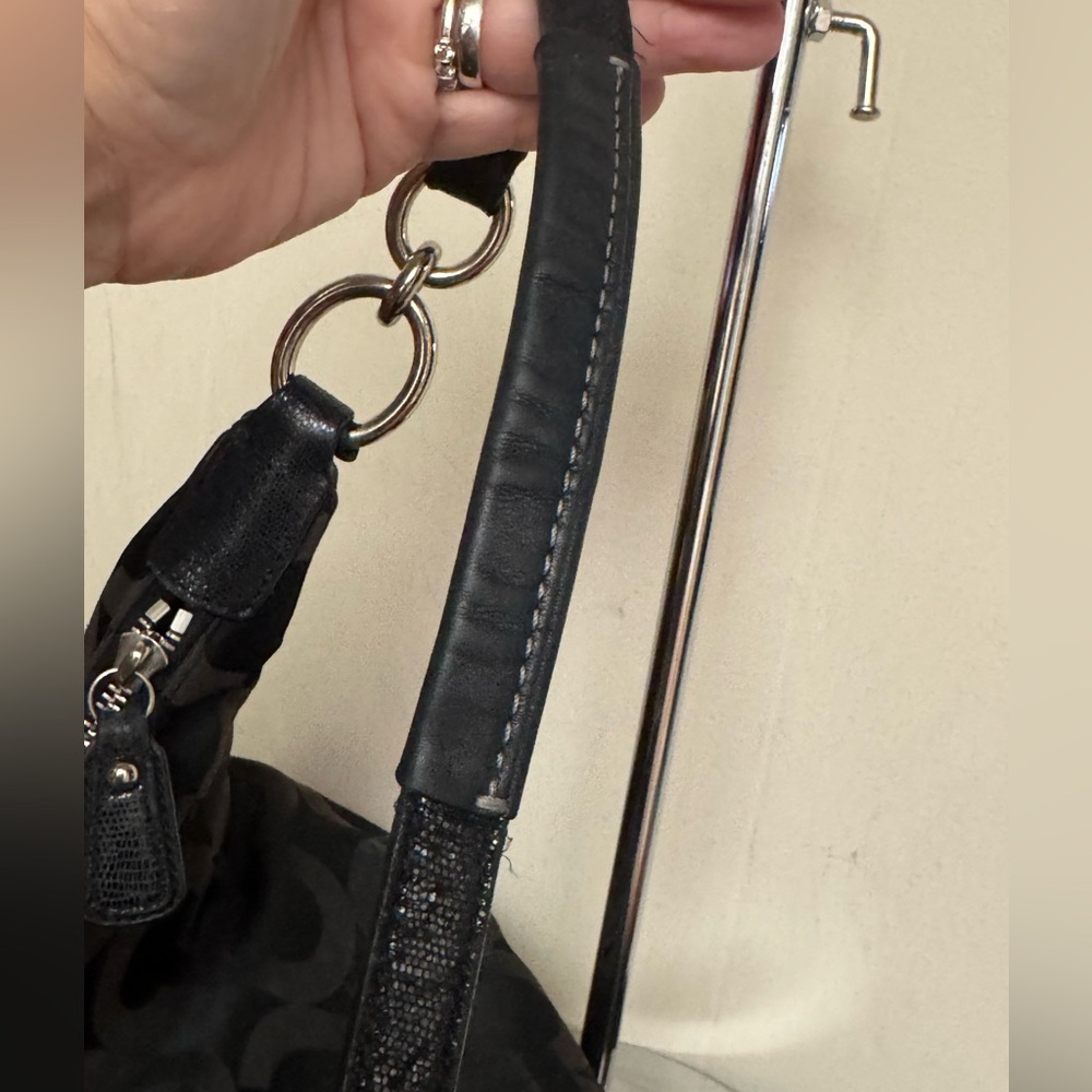 Authentic Coach Signature Nylon Shoulder Bag - Picture 12 of 14